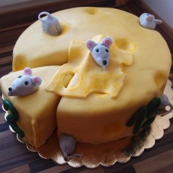 Sýrový dort s myškami